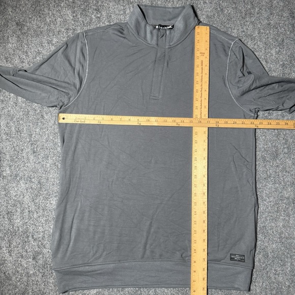 Travis Mathew Newport 1/4 Zip Fleece Mens Large Shade Gray Golf Embroidered NEW - Picture 8 of 14